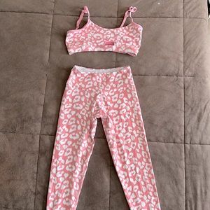 Ryderwear Pink/White Leopard Set  S/M